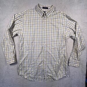 Vintage Y2K Anheuser-Busch Bud Light Plaid Button Up Long‎ Sleeve Shirt Large